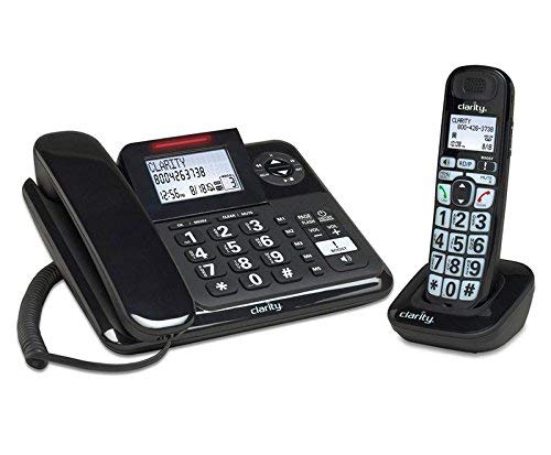 Clarity 53727.000 Amplified Corded/Cordless Phone System with Digital Answering Machine - Ideal for Home, Office & Hearing Impaired Users - Clear Calls & Easy Operation