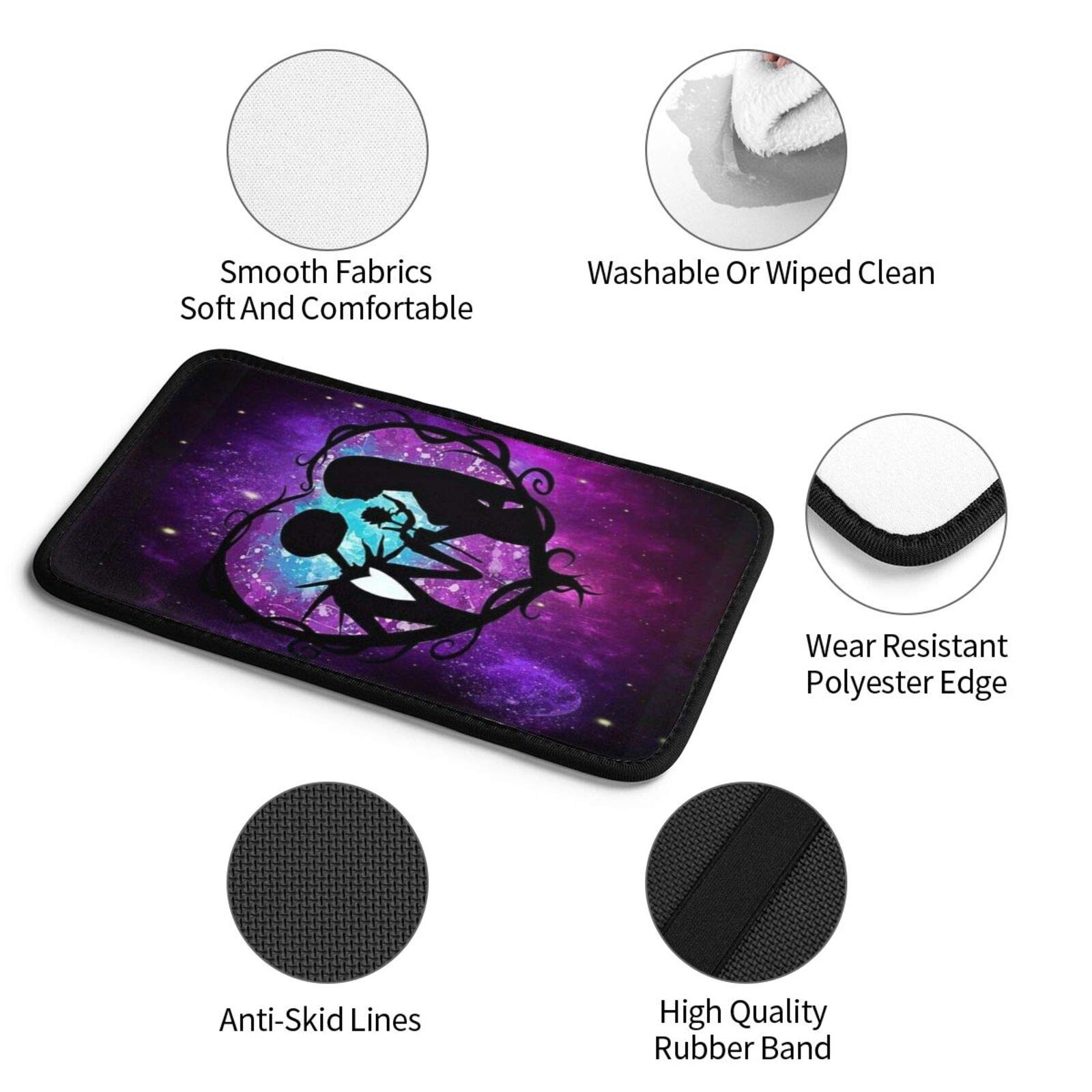Universal Auto Center Console Pad - The Nightmare Before Christmas Car Armrest Cushion Cover Protector for Most Vehicles, SUVs & Trucks | Comfortable Accessory for Long Drives & Road Trips