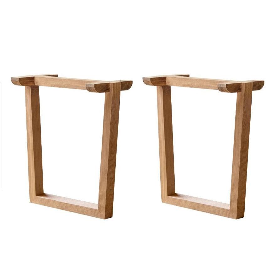 Premium Black Walnut & Ash Solid Wood Table Legs with Metal & Acrylic Accents - Sturdy Modern Furniture Legs for Dining Tables, Desks, and DIY Projects