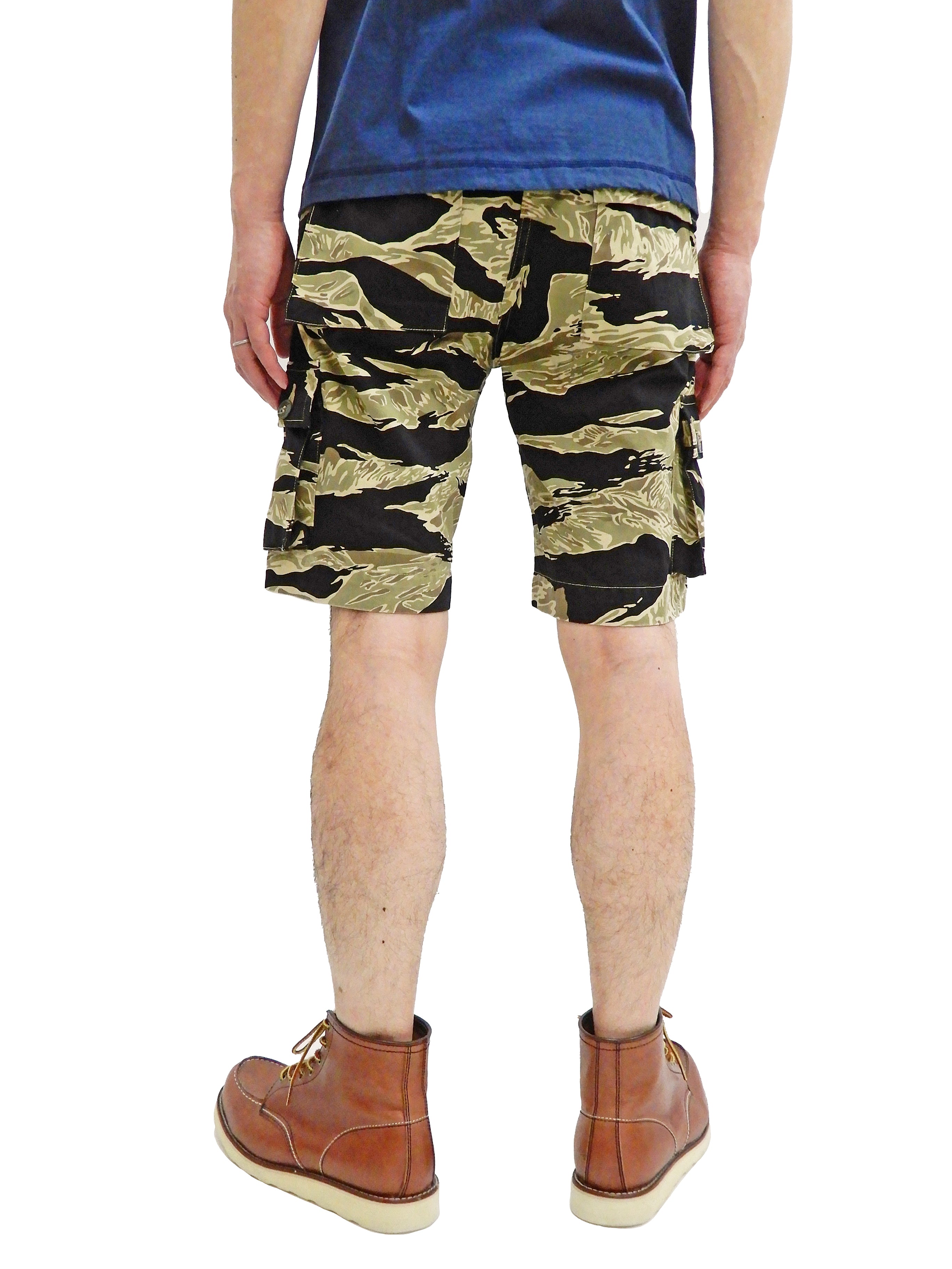 Buzz Rickson Men's Military Cargo Shorts - Golden Tiger Camouflage BR51904 | Tactical Outdoor Shorts for Hiking, Camping & Adventure Activities