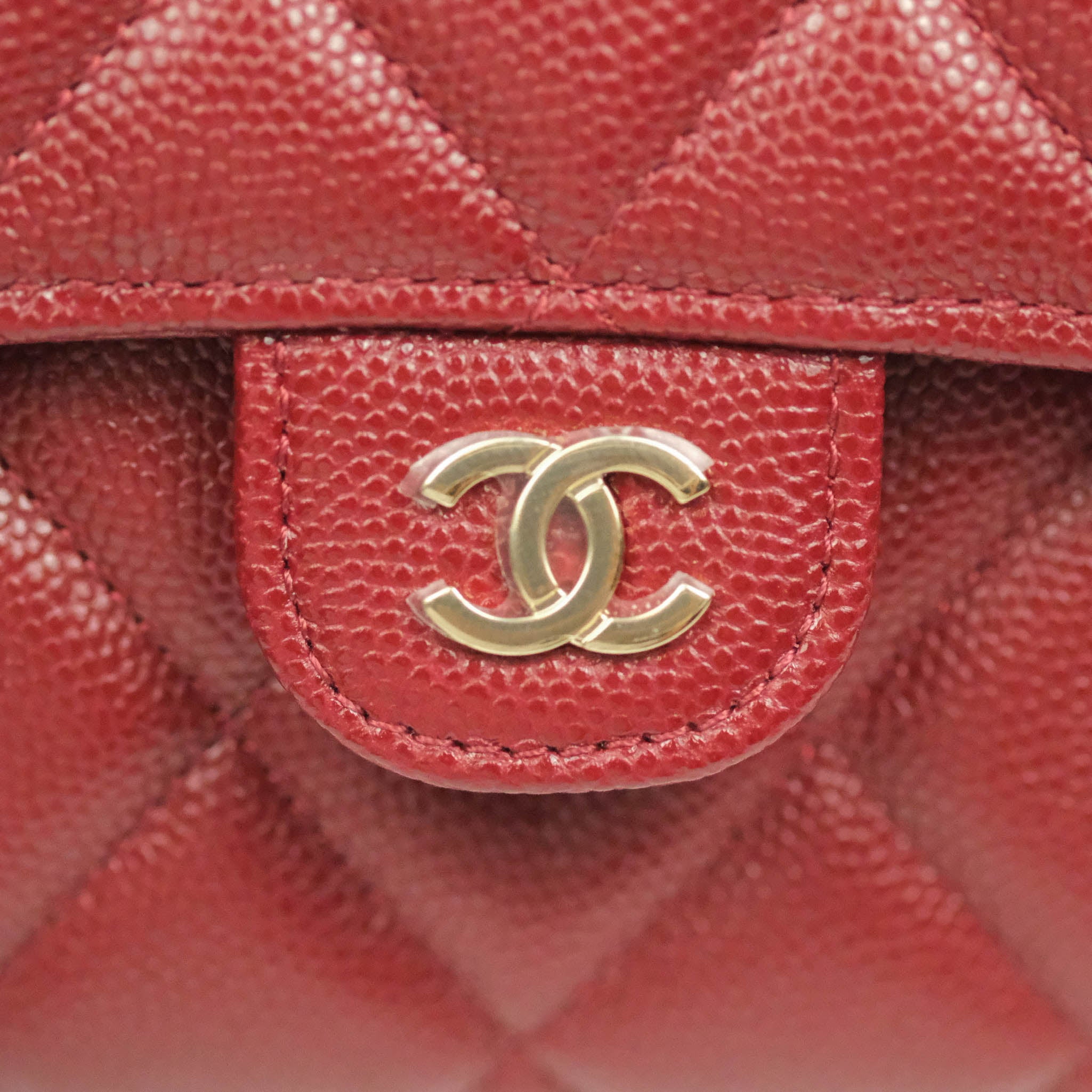 Chanel Caviar Quilted Long Flap Wallet in Burgundy with Gold Hardware - Luxury Leather Wallet for Women, Perfect for Everyday Use and Special Occasions
