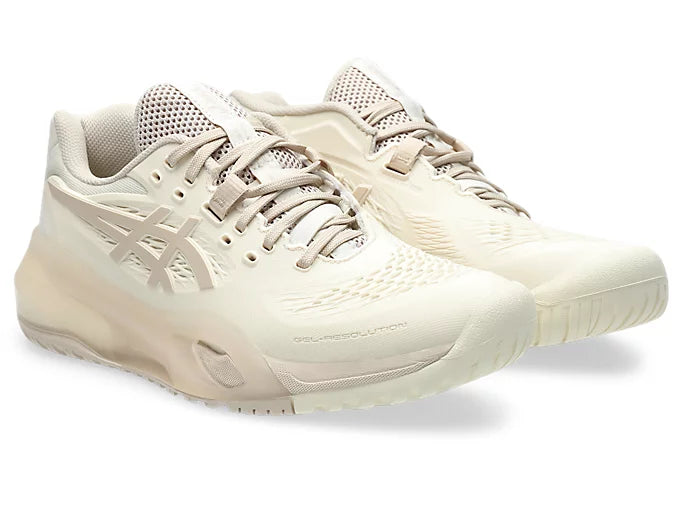 ASICS Women's Gel Resolution X Tennis Shoes - Cream/Mineral Beige | Lightweight Performance Court Sneakers for Women | Perfect for Tennis Matches & Casual Wear