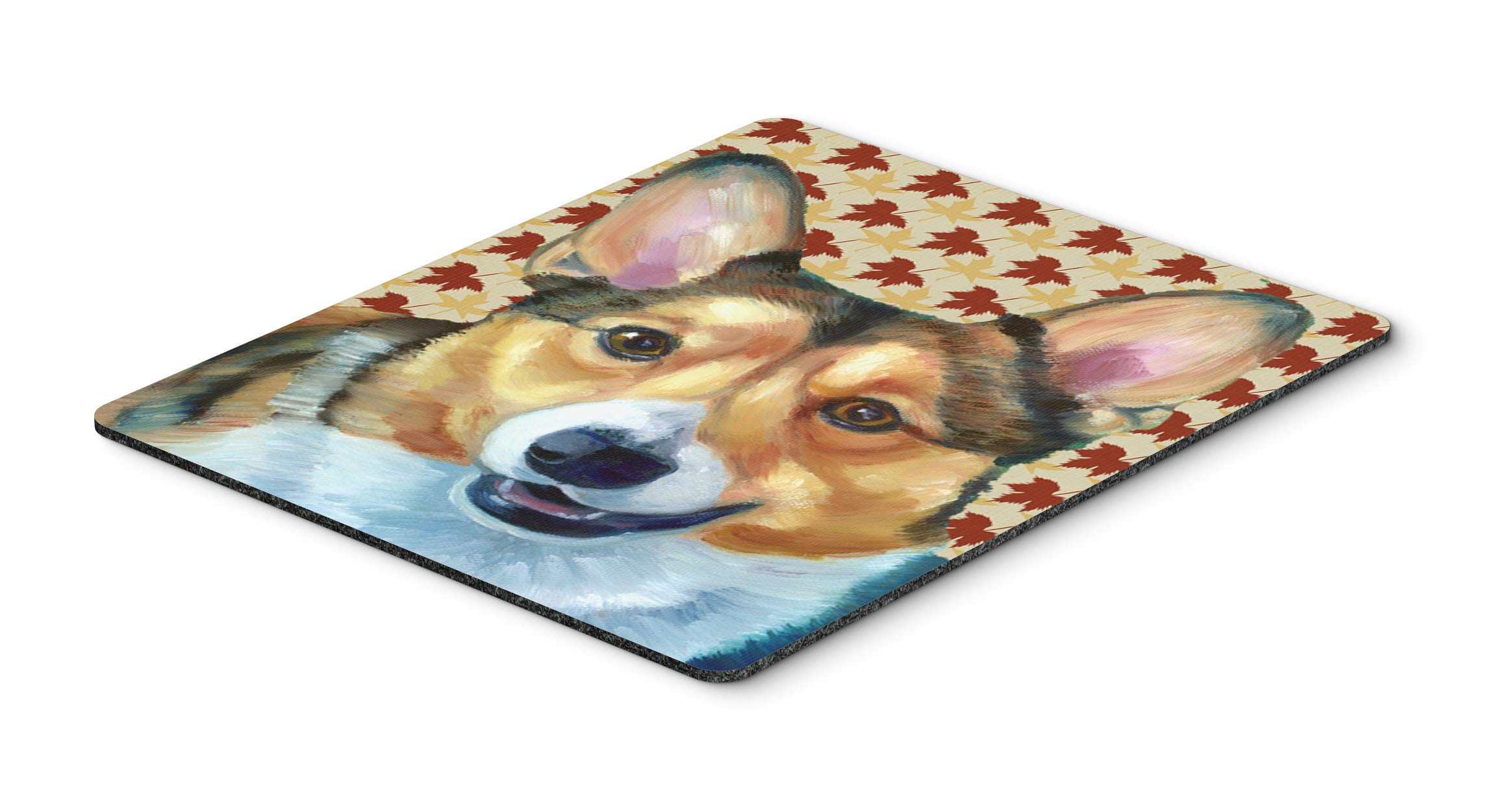 Caroline's Treasures LH9560MP Corgi Fall Leaves Mouse Pad - Large Washable Non-Slip Desk Mat for Home Office, Gaming & Computer Work - Perfect for Laptop Users & Cozy Autumn Decor