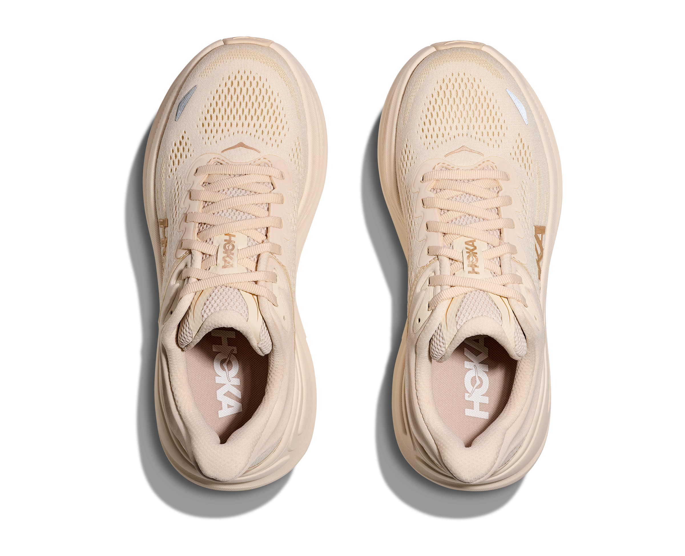 HOKA Women's Bondi 9 Running Shoes - VCH Vanilla/Birch | Cushioned Road Running Sneakers for Women | Perfect for Marathon Training, Jogging & Everyday Comfort
