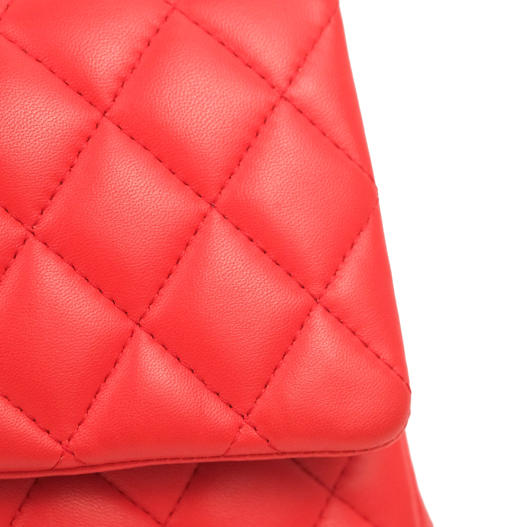 Chanel Classic Medium Double Flap Bag - Red Lambskin Leather with Gold Hardware | Luxury Designer Handbag for Women, Perfect for Parties, Weddings & Everyday Elegance
