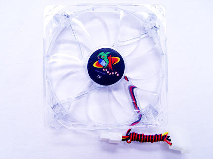 Logisys CF120BL 120mm x 120mm x 25mm Blue LED Case Fan with 4 LEDs - High Airflow PC Cooling for Gaming Rigs, Workstations & Computer Cases