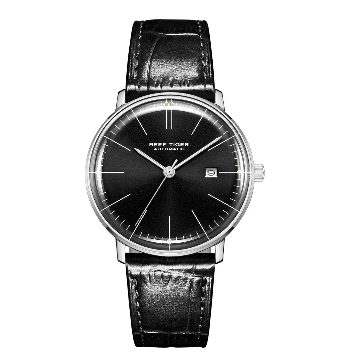 REEF TIGER Luxury Men's Automatic Dress Watch - Stainless Steel Waterproof Chronograph RGA8215 for Business, Formal Events & Gifts
