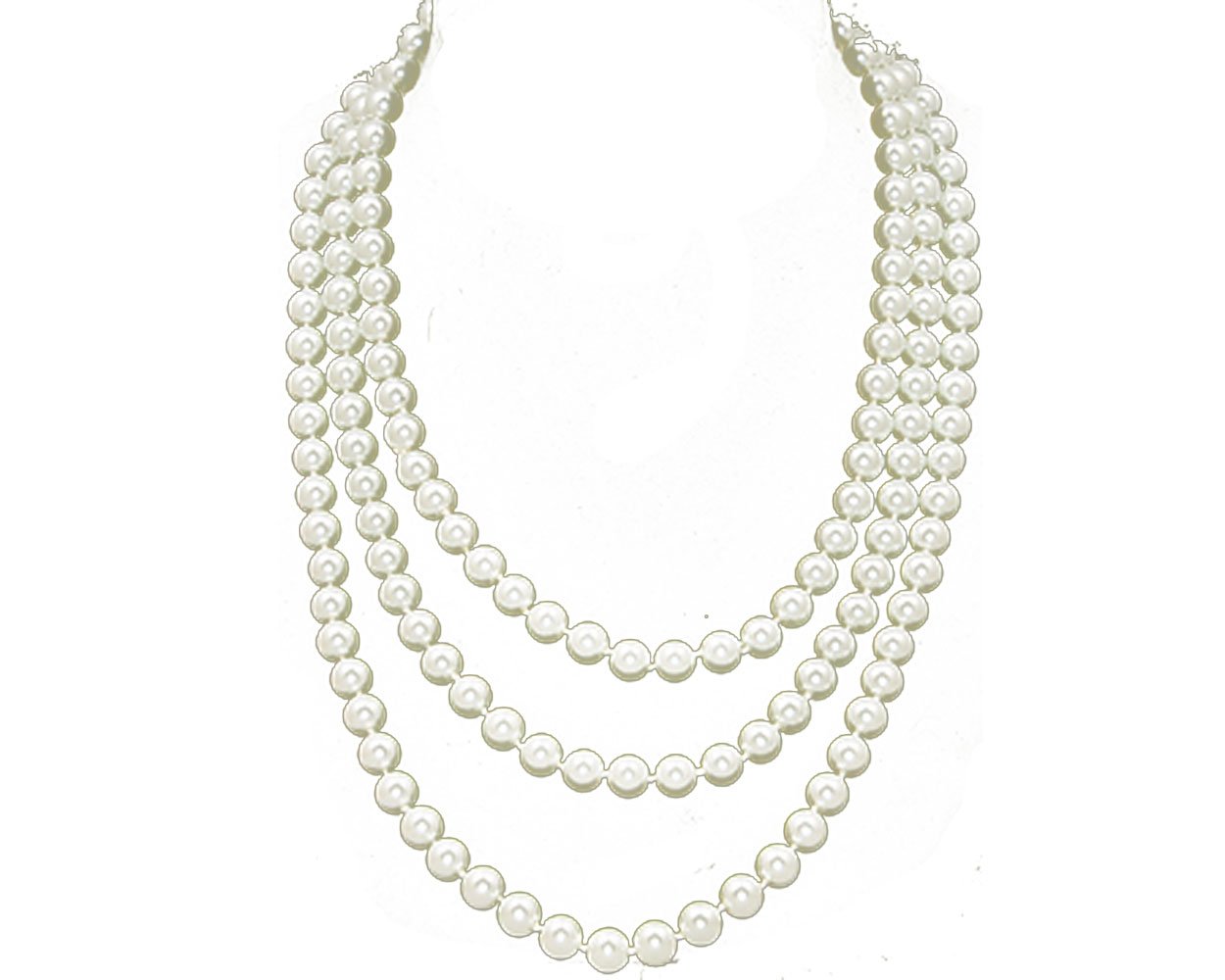 Elegant Cream Faux Pearl Necklace - 60
