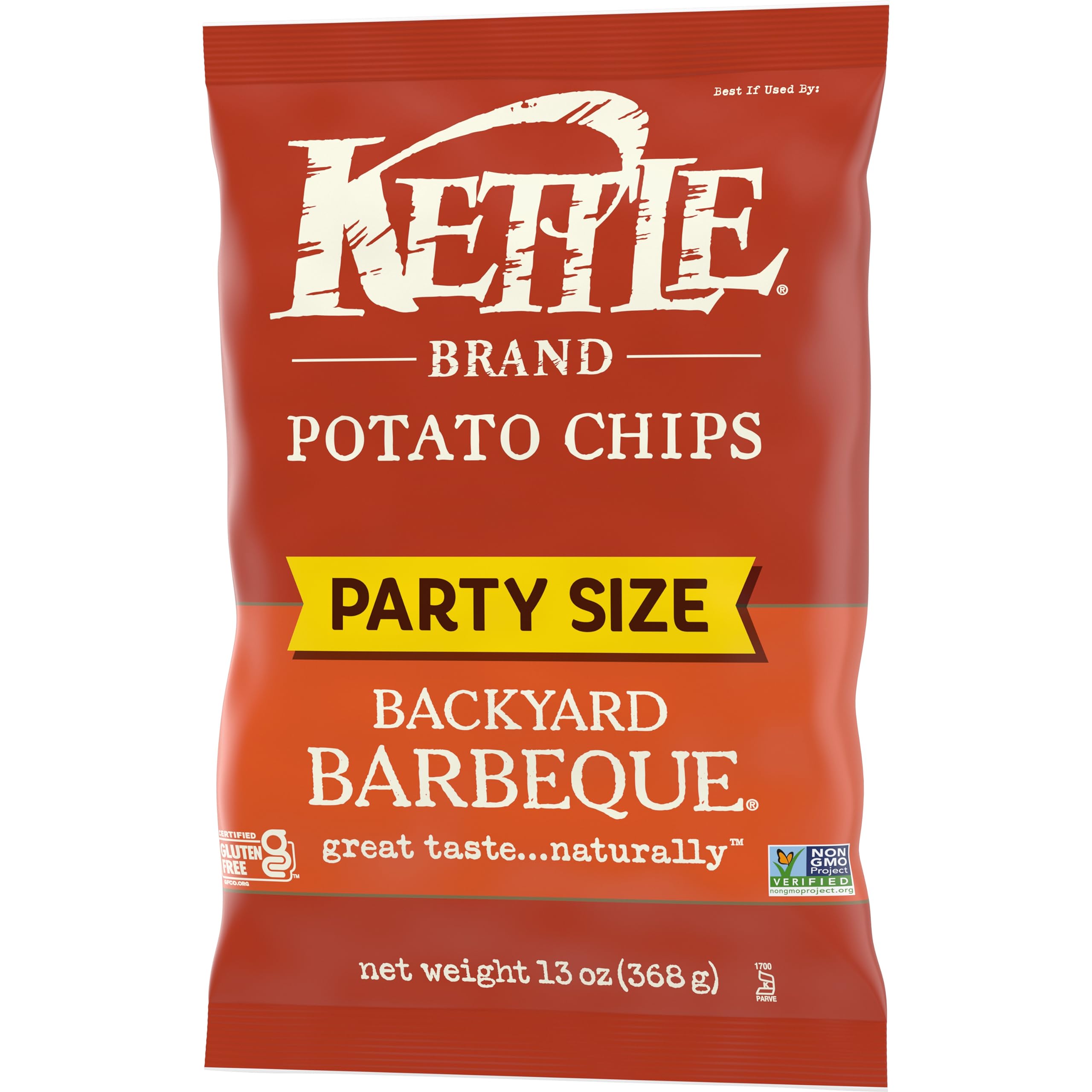 Kettle Brand Backyard Barbeque Potato Chips - 13 Oz Party Size (Pack of 9) | Crunchy Kettle Cooked Snacks for BBQs, Game Nights & Family Gatherings