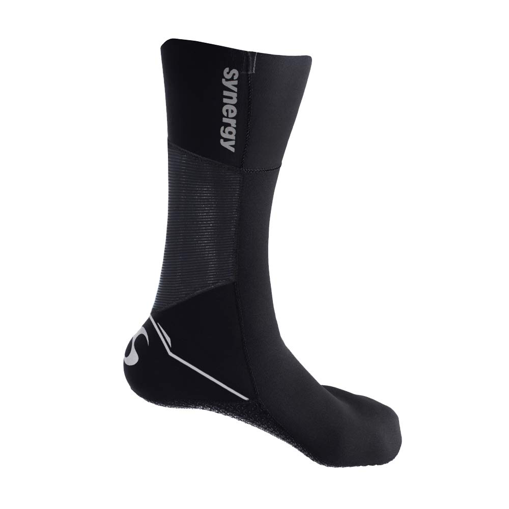 Synergy Swim Socks - Neoprene Swim Booties for Men & Women - Water Shoes for Swimming, Surfing & Beach Activities