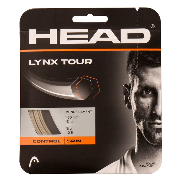 Head Lynx Tour 16/1.30 Tennis String (Champagne) - Premium Polyester Tennis Racket Strings for Control & Spin - Perfect for Competitive Players & Tournament Play