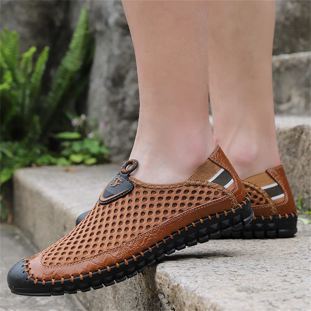 **Men's Water Shoes - Quick-Dry Mesh Slip-On Loafers for Beach, Pool & Outdoor Walking - Lightweight & Comfortable**