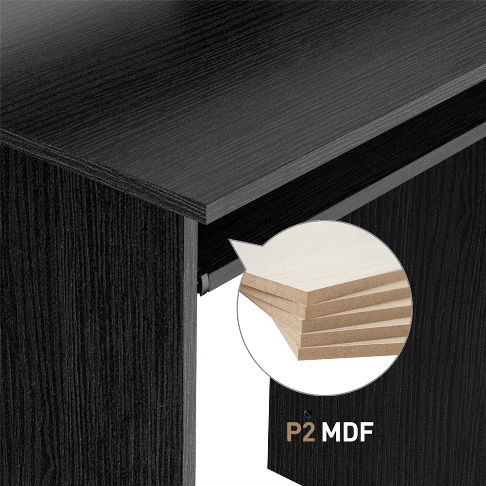 Yaheetech 48 Inch Home Office Computer Desk with Storage Shelf - Modern Writing Workstation for Small Spaces, Study & Remote Work