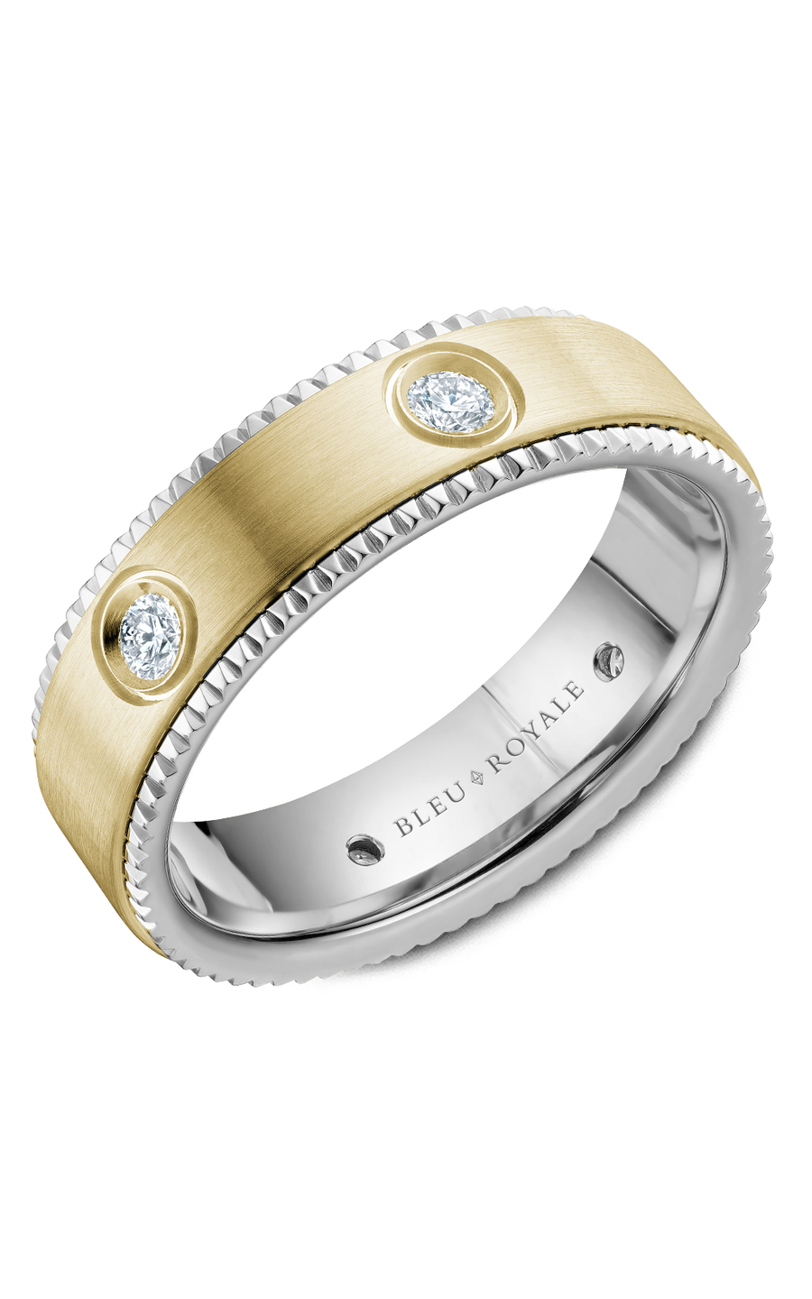 Bleu Royale Men's Wedding Band RYL 030YWD65 - 14K Yellow Gold Classic Ring for Grooms, Engagement & Anniversary Gifts - Perfect for Formal Occasions & Special Events