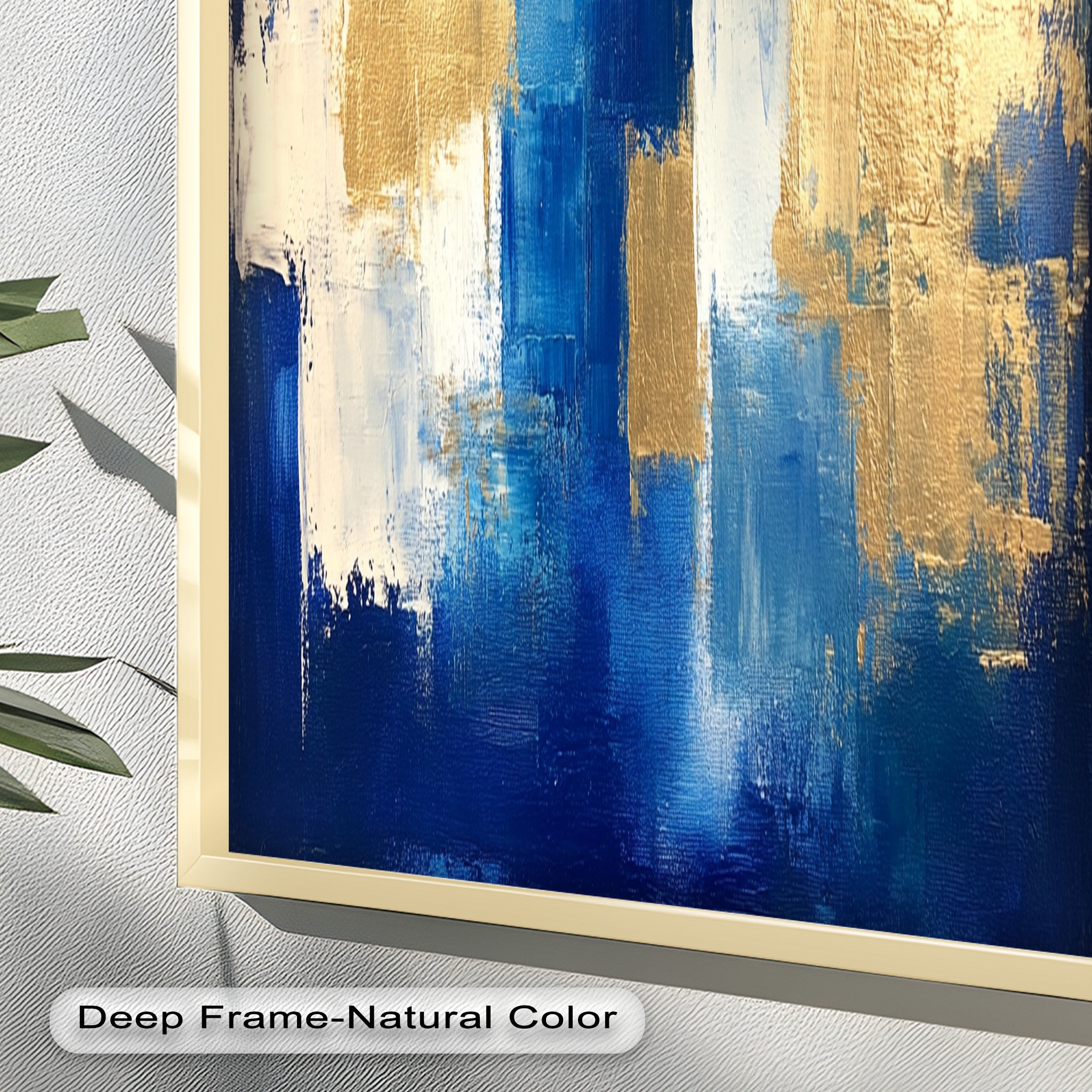 Blue Harmony Abstract Oil Painting - Modern Wall Art for Living Room, Bedroom & Office Decor | Handmade Canvas Artwork