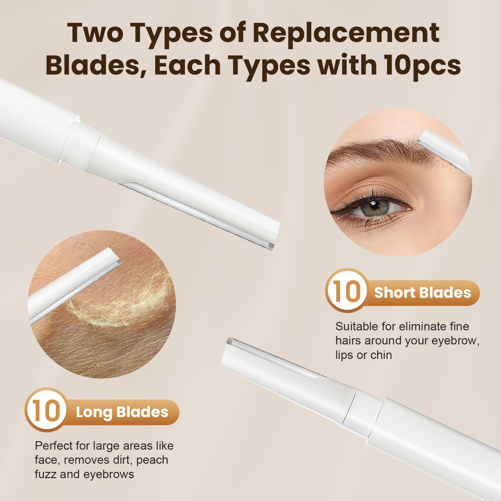 Professional Dermaplaning Tool for Face Exfoliation - Eyebrow Razor & Peach Fuzz Remover for Women | At-Home Facial Hair Removal & Skin Smoothing | Perfect for Pre-Makeup Prep & Skincare Routine