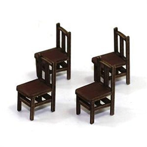 28mm Medium Wood Banister Back Chair - Solid Wood Dining Chair for Kitchen, Dining Room & Office - Rustic Home Furniture (B)