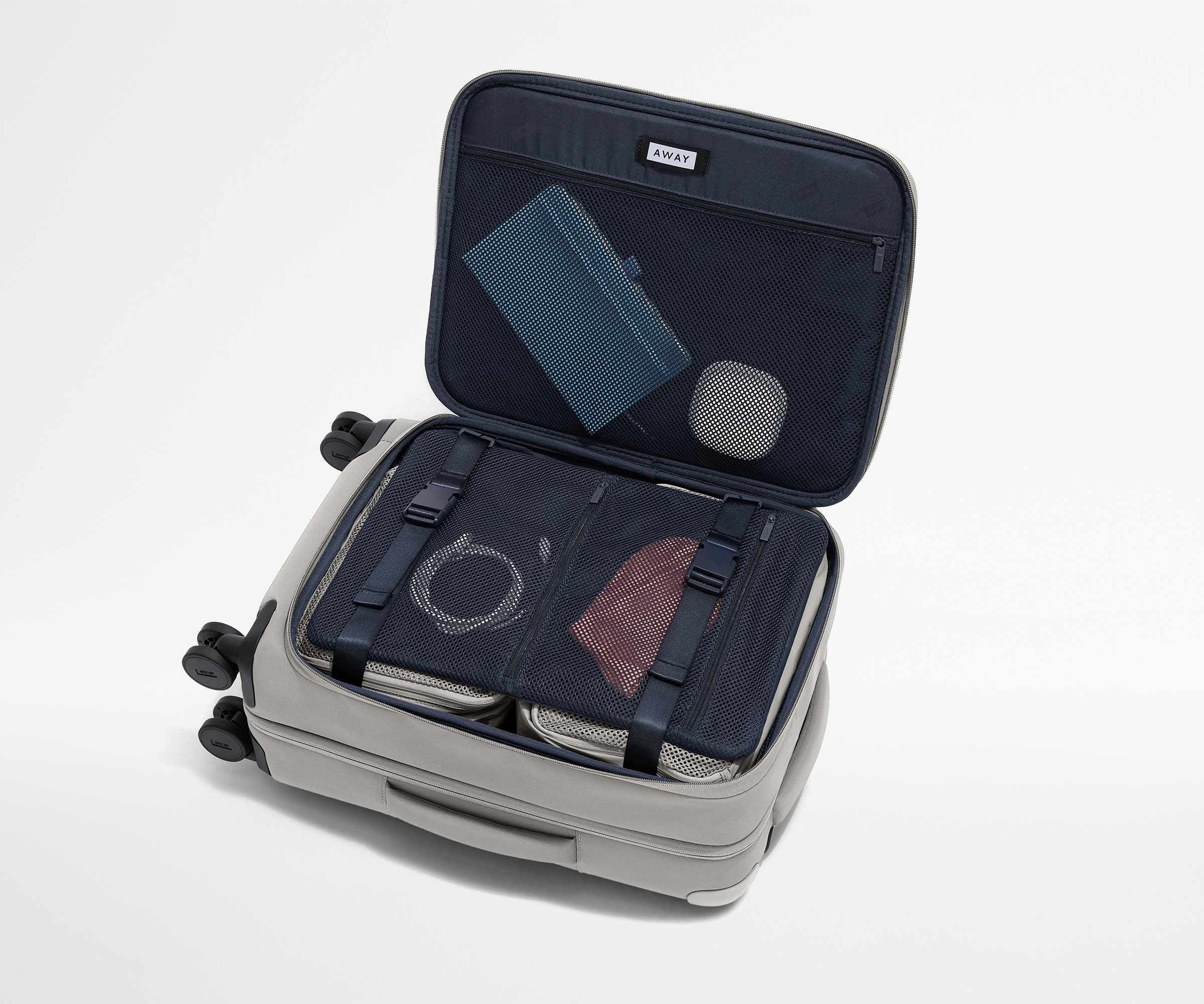 Softside Carry On Luggage in Cloud Gray - Lightweight & Durable Travel Suitcase for Airplane Cabin & Weekend Trips