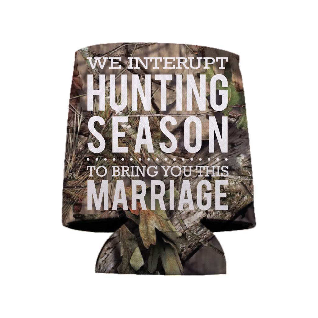 Custom Redneck Wedding Can Coolers - Insulated Beer Koozies for Hunting Season & Outdoor Parties (50-Pack) | Perfect for Hunting Trips, Weddings, Tailgating & BBQ Events