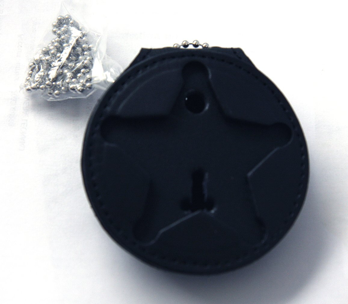 Hero's Pride Recessed Leather Badge Holder for 5 Point Stars - Fits 2-5/8 x 2-5/8