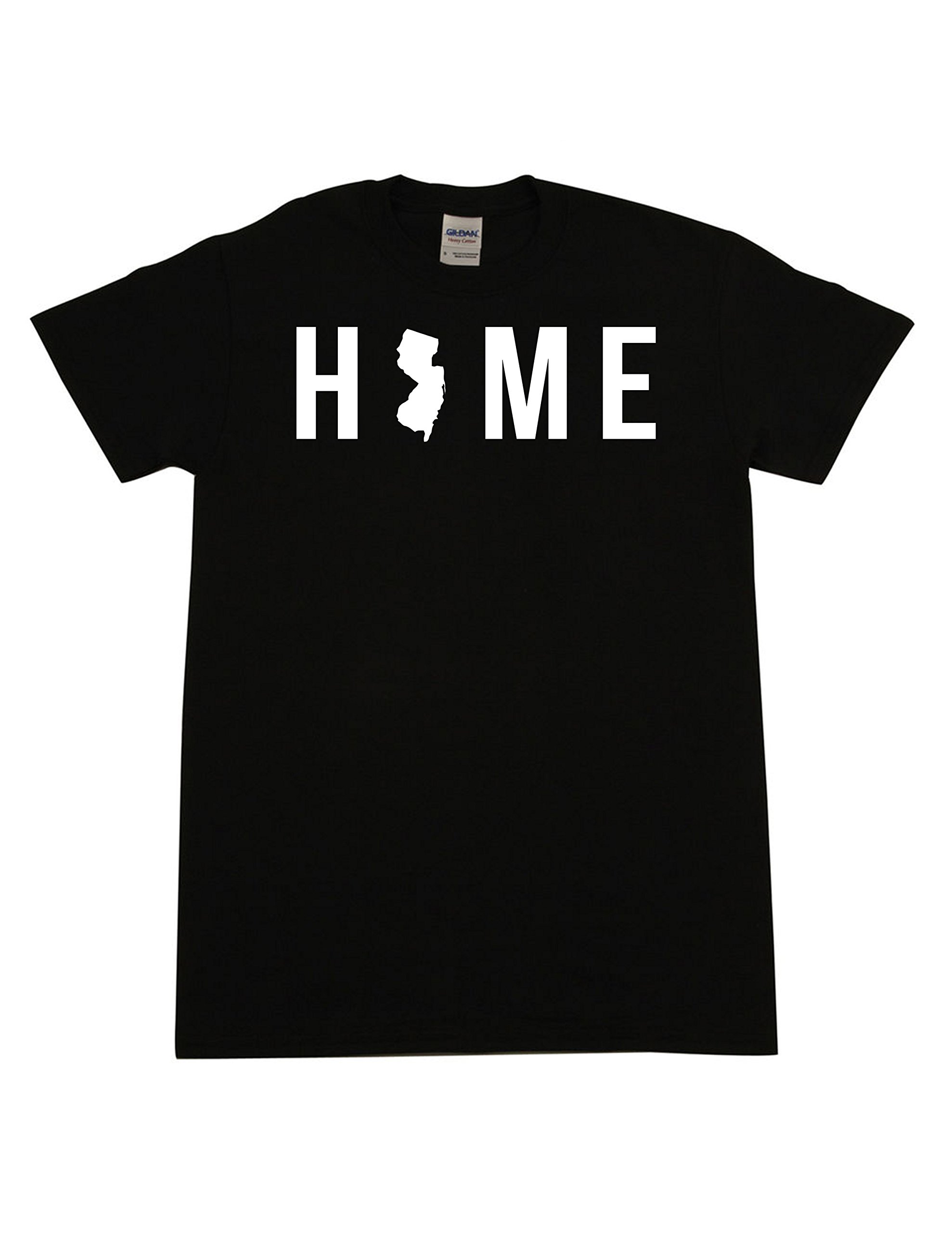 New Jersey HOME State Black T-Shirt for Men & Women - Comfortable Cotton Tee in Sizes S-XXL - Perfect for Casual Wear, Sports Events, and State Pride Outfits