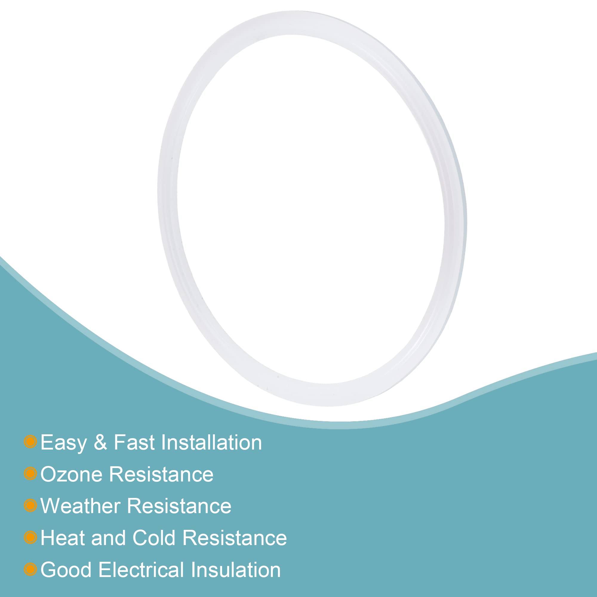 High-Temperature Silicone Rubber Gasket 119mm OD (4.25 Inch) - Industrial Flange O-Ring Seal for Pipes, Valves & Pumps - Perfect for Food Processing, Chemical & Water Treatment Systems