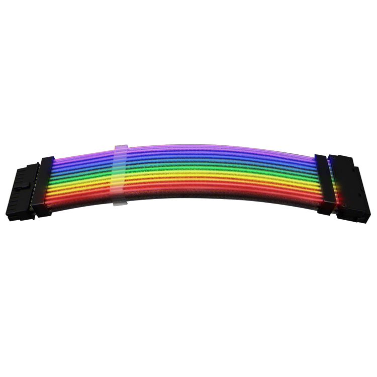 1st Player Steampunk RGB 24 Pin ATX Power Supply Extension Cable - Customizable RGB Lighting for PC Builds & Gaming Rigs (Perfect for Themed Setups & Case Mods)