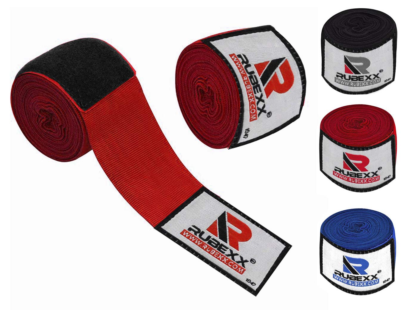 Professional 180-Inch Boxing Hand Wraps - Elastic Wrist & Fist Protection for MMA, Muay Thai, Kickboxing & Training - Thumb Loop Inner Gloves (Red) - Ideal for Men & Women Fighters in Sparring, Gym Workouts & Martial Arts Practice