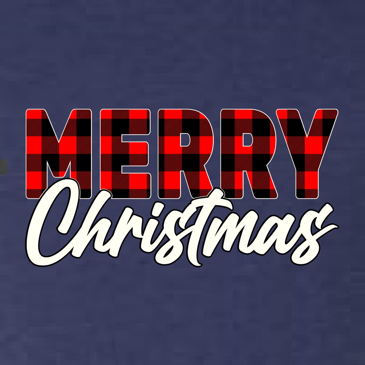 Buffalo Plaid Christmas Tri-Blend Racerback Tank Top for Women - Festive Holiday Apparel - Perfect for Christmas Parties, Family Gatherings & Ugly Sweater Contests