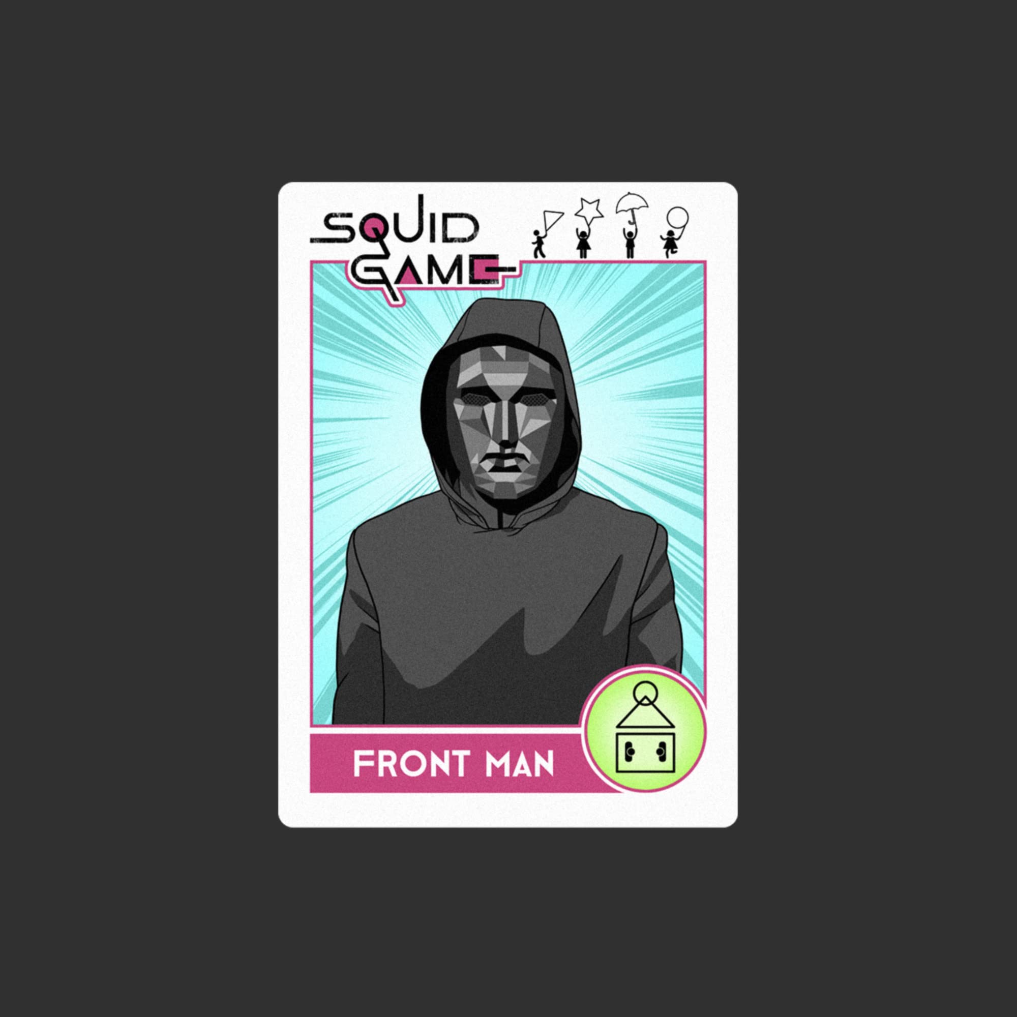 Squid Game Front Man Card T-Shirt for Men - Netflix Inspired Costume & Cosplay Outfit - Perfect for Halloween, Comic Con, and TV Show Themed Parties