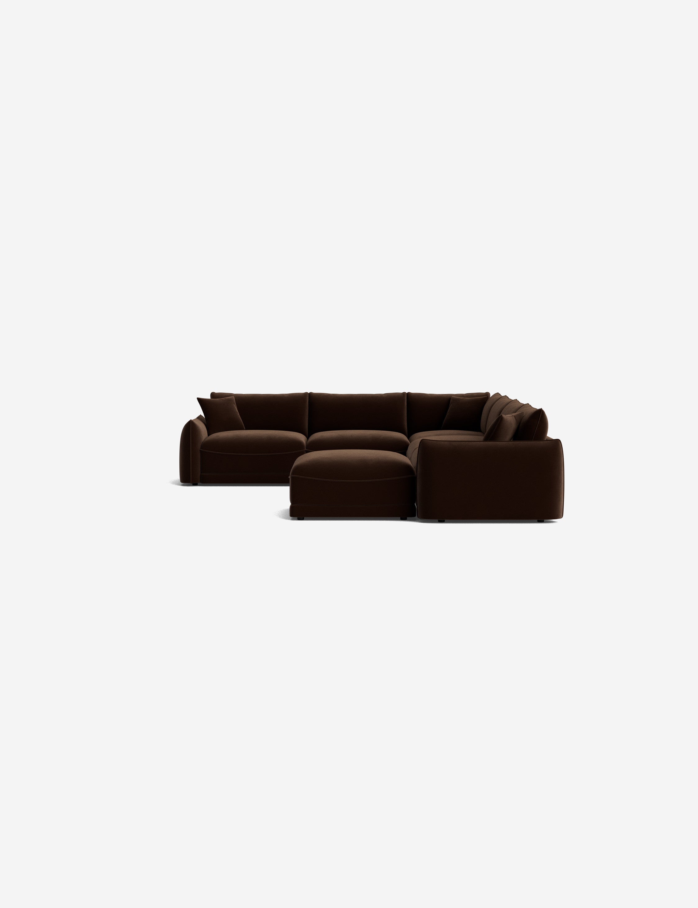 Balmer Modular Corner Sectional Sofa with Ottoman - Modern L-Shaped Couch Set for Living Room, Lounge & Family Room - Comfortable Reversible Chaise & Storage Ottoman