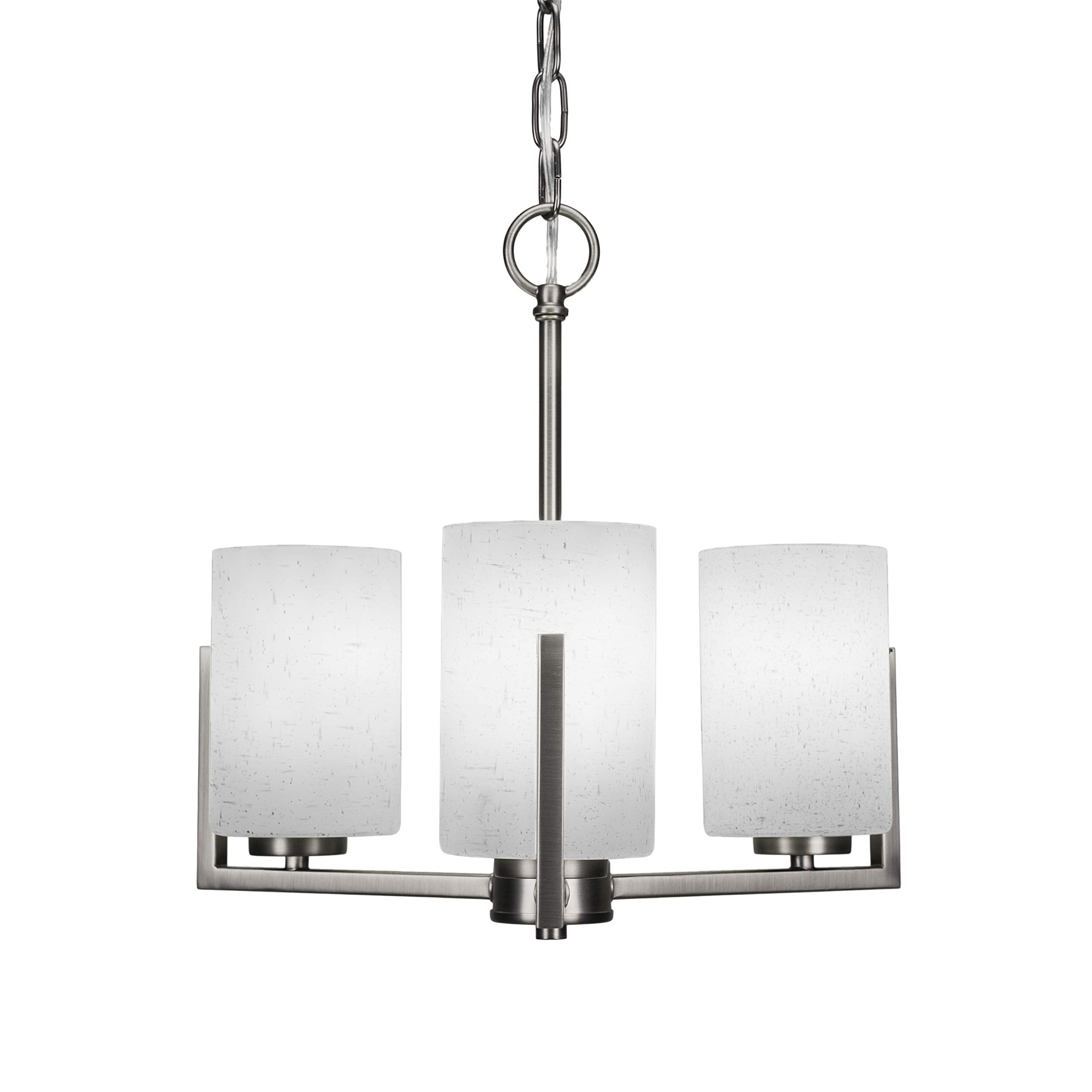 Atlas 3-Light Modern Chandelier in Graphite Finish - Elegant Ceiling Light Fixture for Dining Room, Bedroom or Living Room (Model 4503-GP-310)
