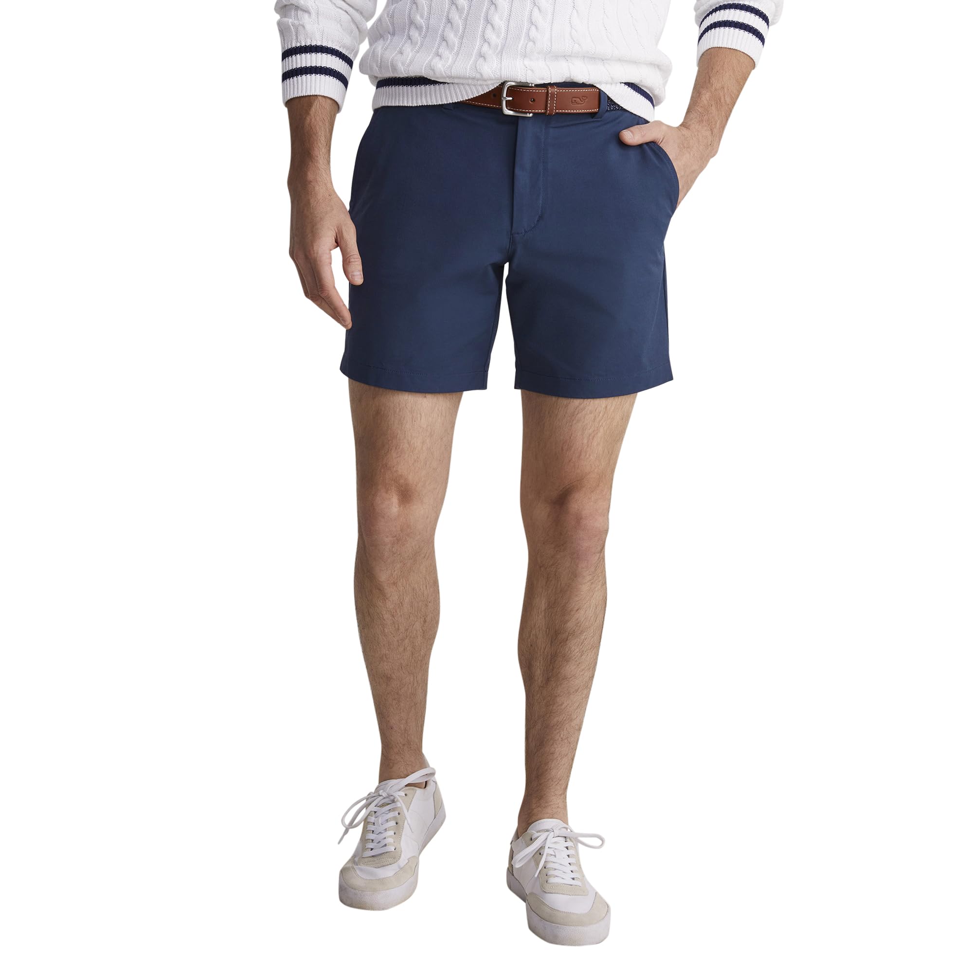 Vineyard Vines Men's 7-Inch On-the-Go Shorts - Lightweight Quick-Dry Casual Shorts for Summer, Golf, Travel & Outdoor Activities