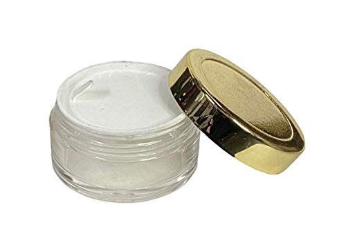 5-Pack 25ml Empty Cosmetic Jars with Golden Lids - Refillable Containers for Powder, Cream, Gel & Beauty Products | Travel-Friendly Makeup Storage & DIY Skincare Containers
