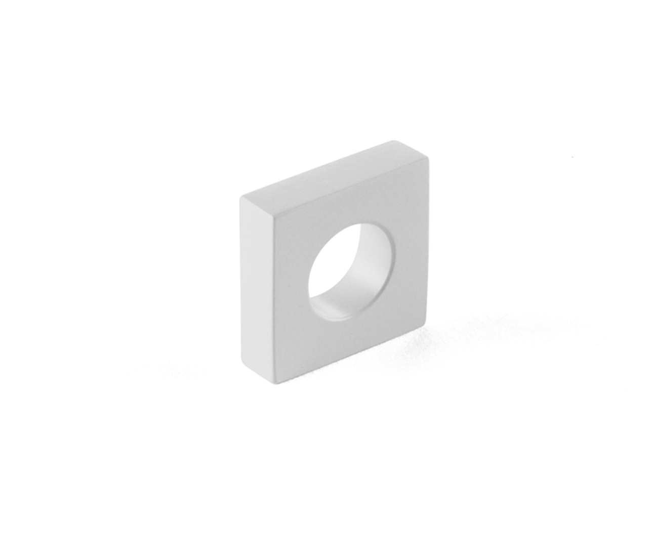 Matte White Square Drawer Pulls & Cabinet Knobs - Modern Loop Handle for Kitchen Cabinets, Dressers & Furniture Hardware (Set of 10) - Perfect for Home Renovation & DIY Projects
