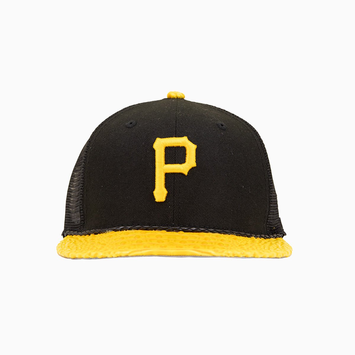 Breyer's Buck 50 Pittsburgh Pirates Trucker Hat With Leather Visor - Adjustable Baseball Cap for Men & Women - Perfect for Baseball Games, Outdoor Activities & Casual Wear