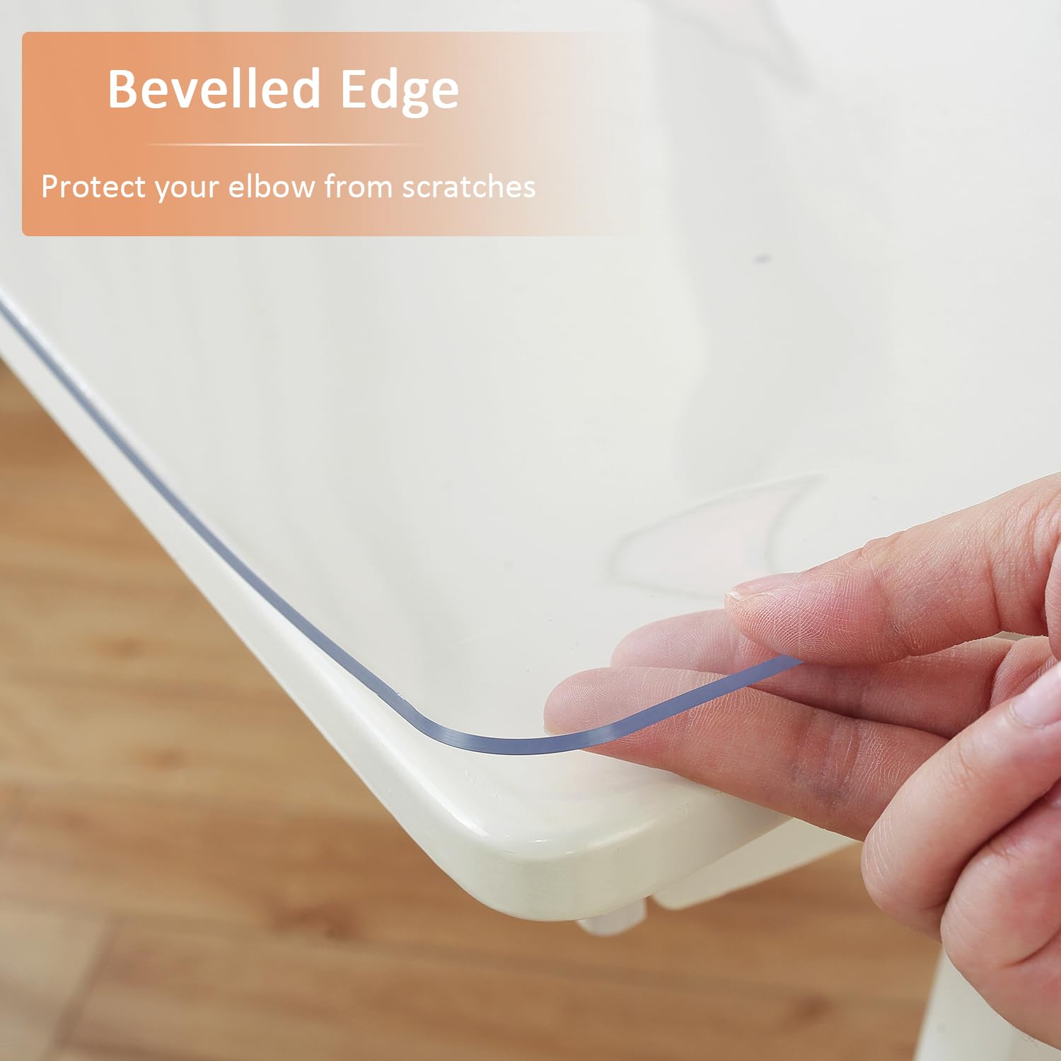 LovePads Clear Desk Mat 12 x 16 Inch, 1.5mm Thick Non-Slip PVC Desk Protector - Waterproof Writing Pad & Blotter for Home Office, Gaming, Study & Workstation - Perfect for Keyboard, Mouse & Laptop Use