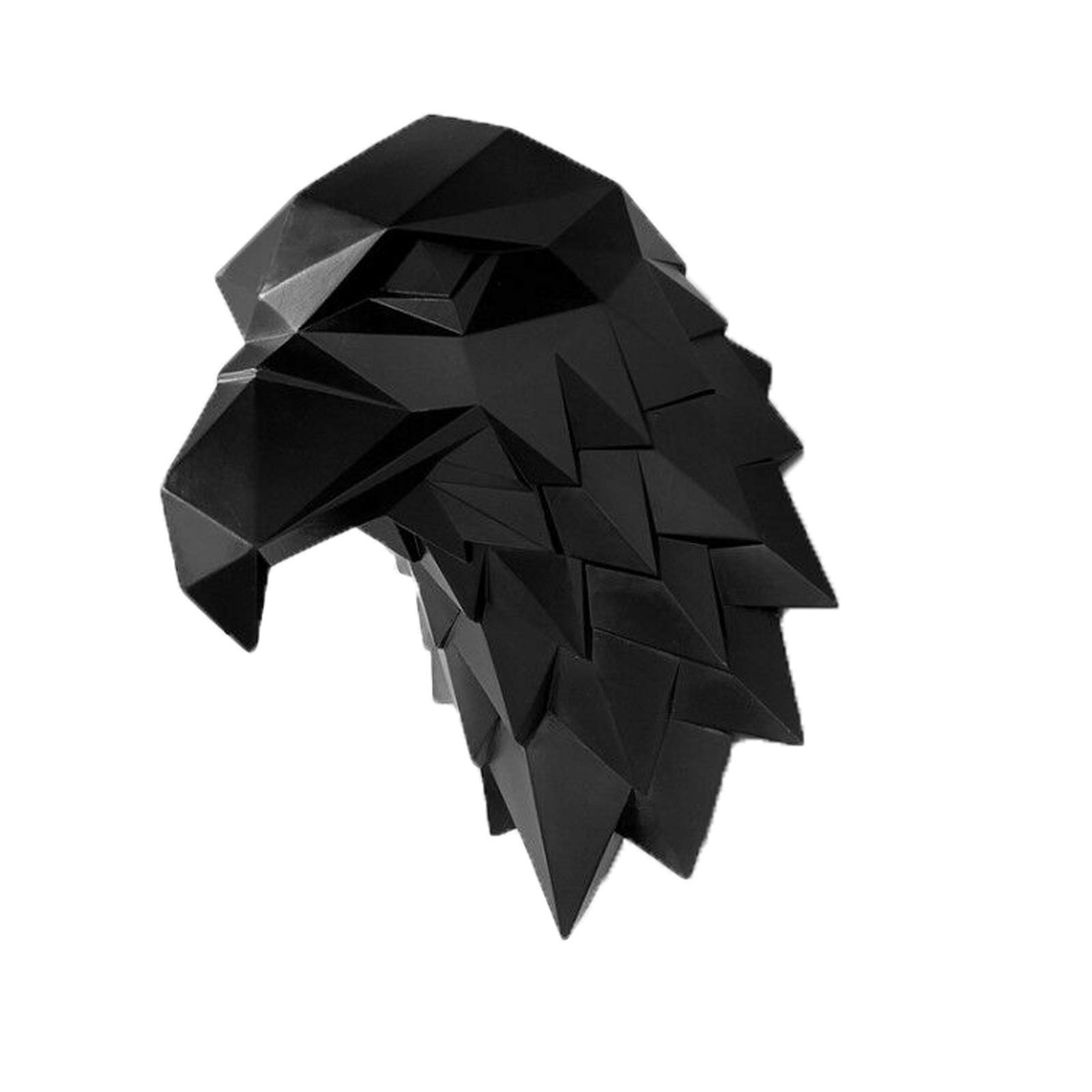 Geometric Eagle Head Wall Art - 3D Animal Head Sculpture Hanging Decor for Living Room, Bar & Aisle - Modern Abstract Metal Wall Hanging for Home & Office Decoration | Perfect for Bohemian, Industrial & Minimalist Interior Design Styles