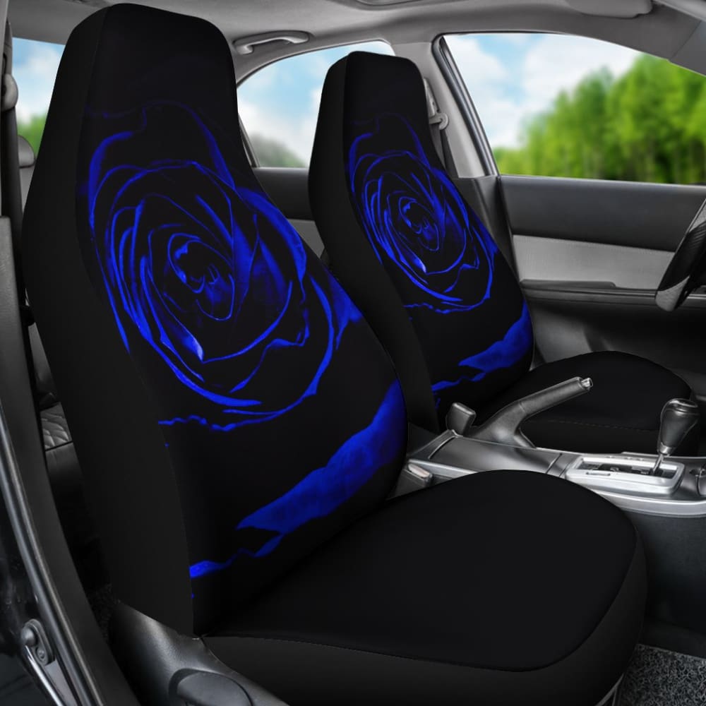 Blue Rose Bush Car Seat Covers - Best Gift for Floral Lovers | Waterproof & Comfortable for Daily Commute & Road Trips