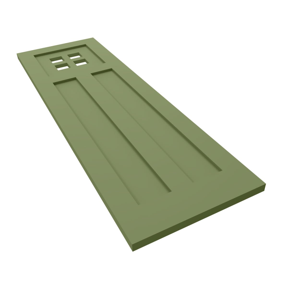 Ekena Millwork TFP001ST15X041MG True Fit PVC San Antonio Mission Style Fixed Mount Shutters - 15