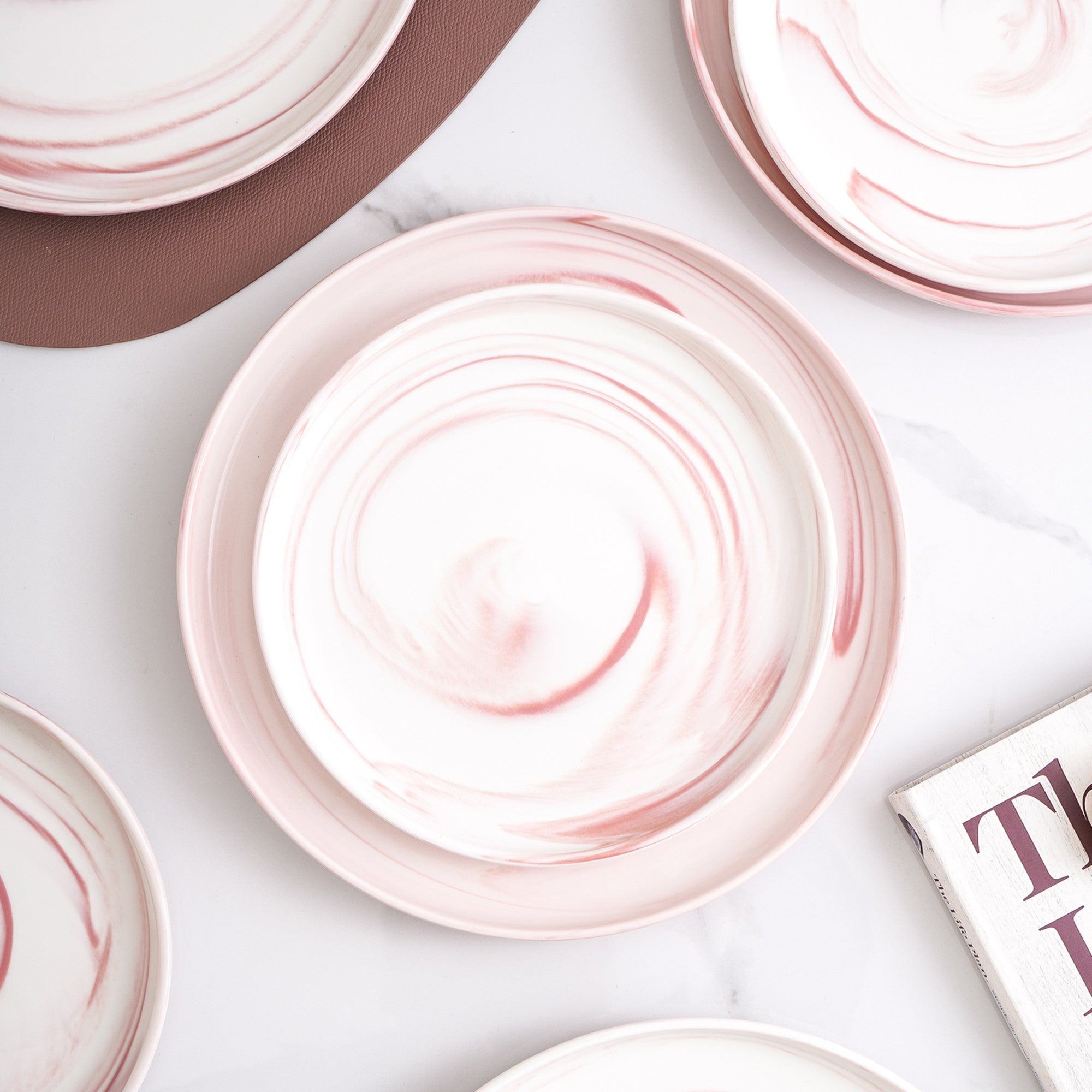 Brighton Porcelain Salad Plate - Elegant Pink Dinnerware for Fine Dining & Special Occasions | Perfect for Weddings, Parties & Home Decor