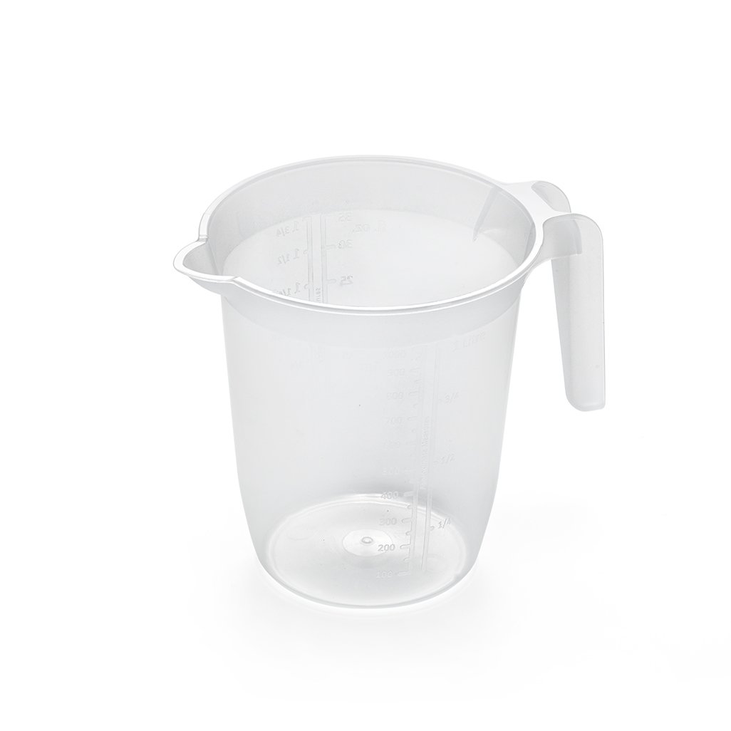 Addis Plastic 1 Liter Measuring & Mixing Jug with Handle - Clear Kitchen Measuring Cup for Baking, Cooking, Mixing Drinks & DIY Projects
