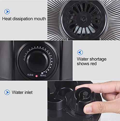 43cm 5-Blade Standing Pedestal Fan with Fog Function, Natural Wind Simulation & Sleep Mode - Quiet Cooling for Bedroom, Living Room, Office & Home Use