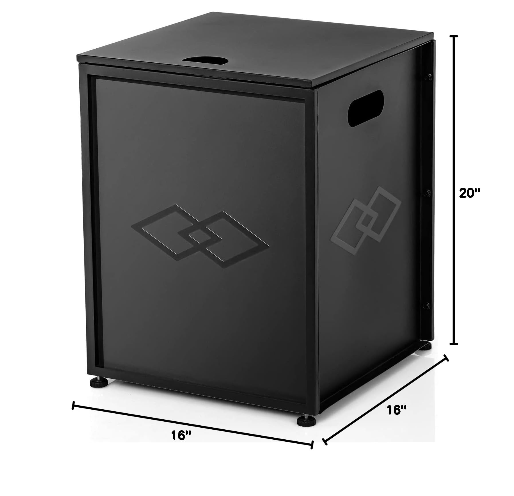 16-Inch Propane Tank Cover Table - Hideaway Side Table for 20 LB Gas Tank Storage | Durable Metal Holder for Fire Pits & Outdoor Heating | Perfect for Patio, Deck, and Backyard Gatherings