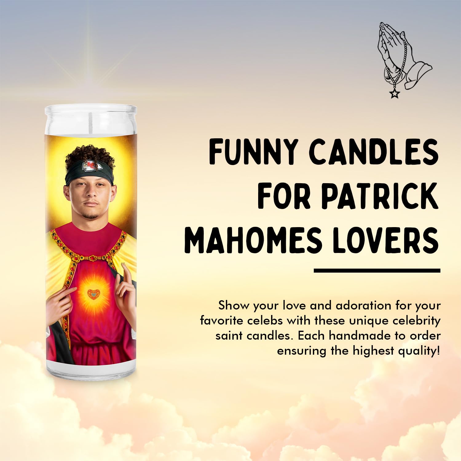 Patrick Celebrity Scented Soy Wax Candle - Handmade in USA Football-Themed Votive Candle - Perfect Sports Gift for Football Fans, Home Decor & Relaxation