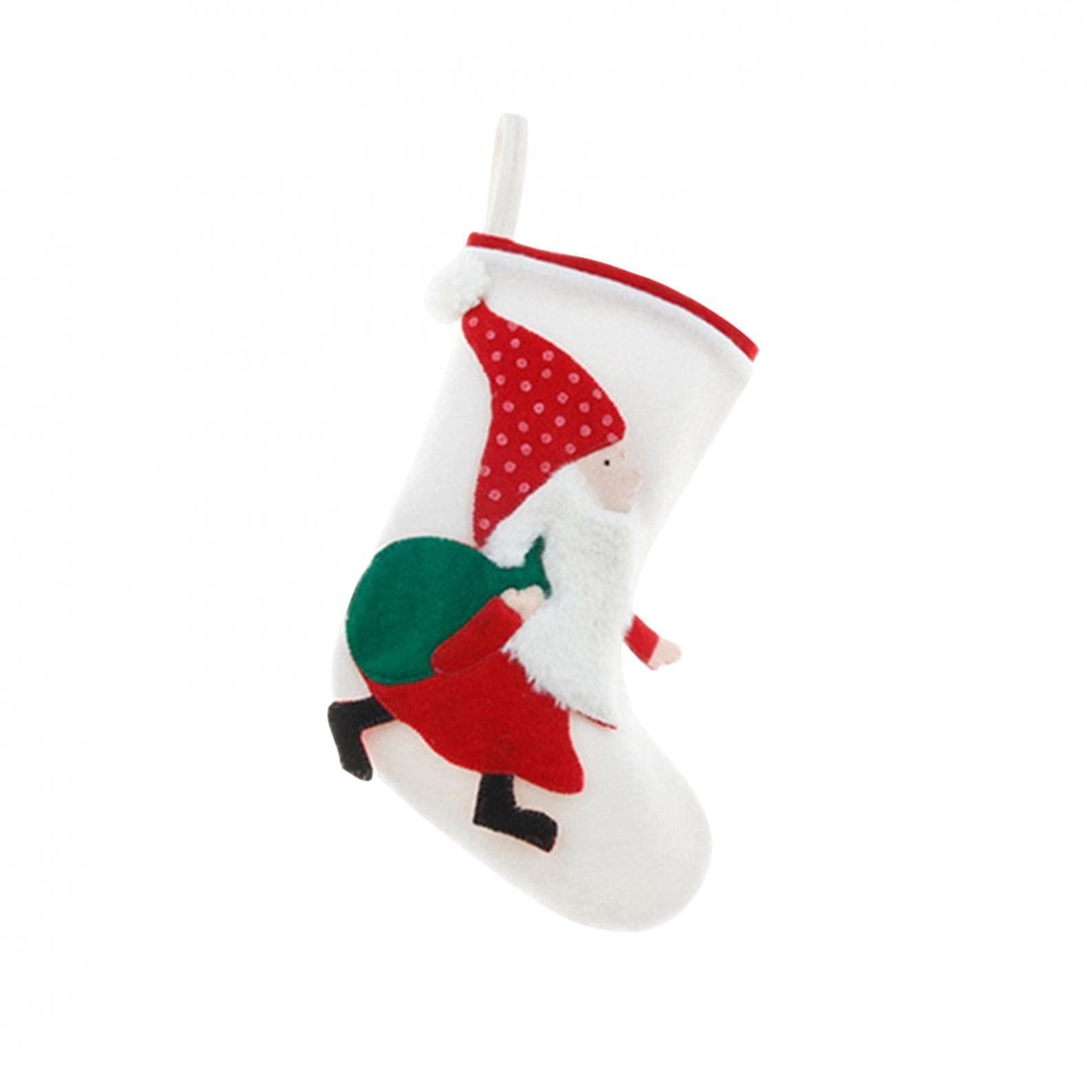Large & Small Christmas Stockings Decorations - Xmas Gnome, Snowman & Santa Claus Stockings for Holiday Party Decor - Perfect for Fireplace & Christmas Tree Hanging (16-Pack Santa Design) - Ideal for Family Gatherings, Gift Exchanges & Festive Home Decor