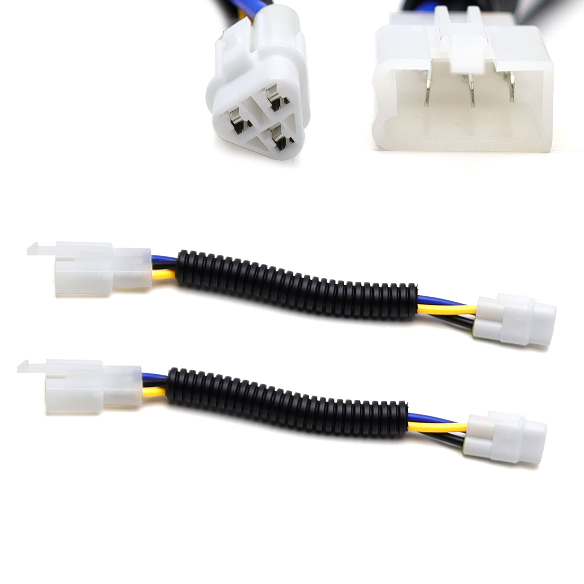 3 Pin Triangle Headlight Adapter Wiring Harness for Yamaha Banshee 2002 & Newer Models - Perfect for ATV Off-Roading & Night Trail Riding