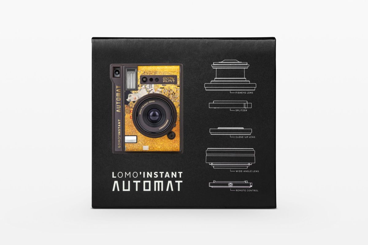 Lomography Lomo’Instant Automat Camera with Lenses - Klimt Gold Leaf Edition | Instant Film Camera for Travel, Parties & Creative Photography