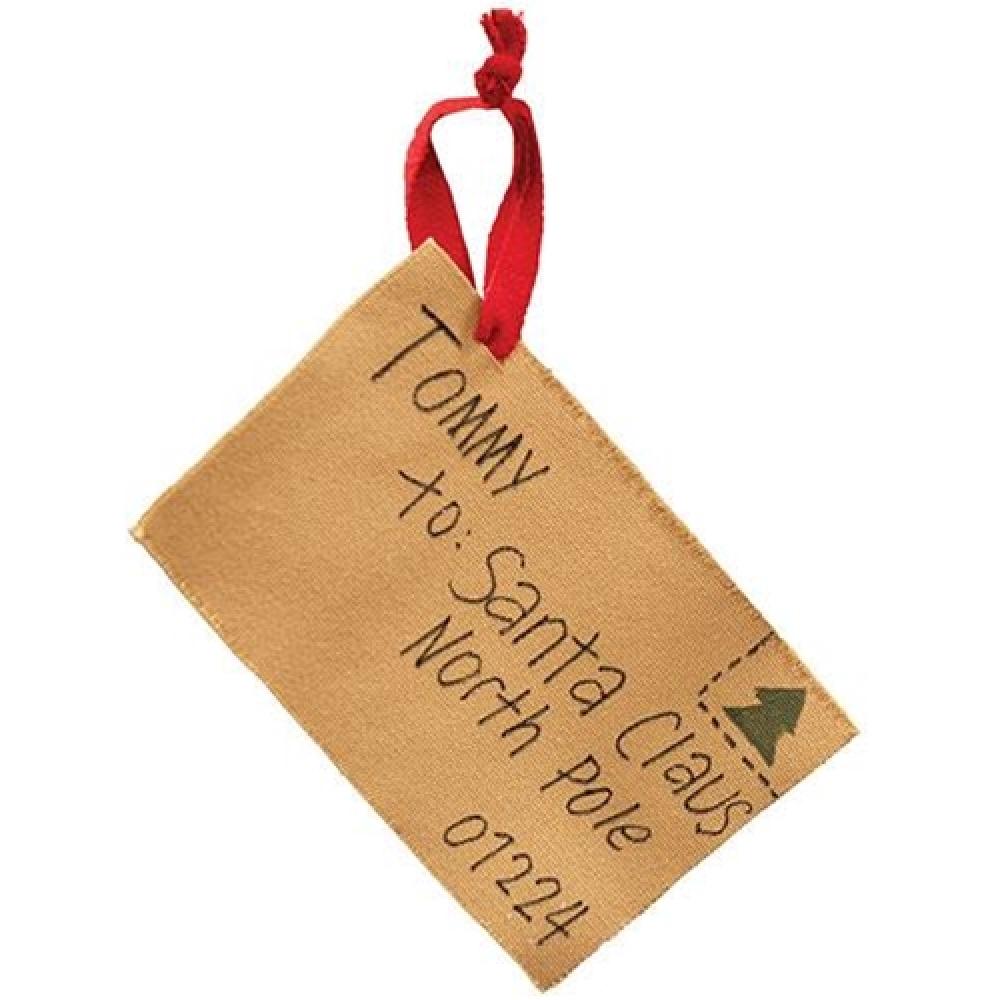 Personalized Santa Claus Christmas Letter Ornament - Custom Holiday Keepsake for Tree Decor, Gift Tags & Festive Home Decor