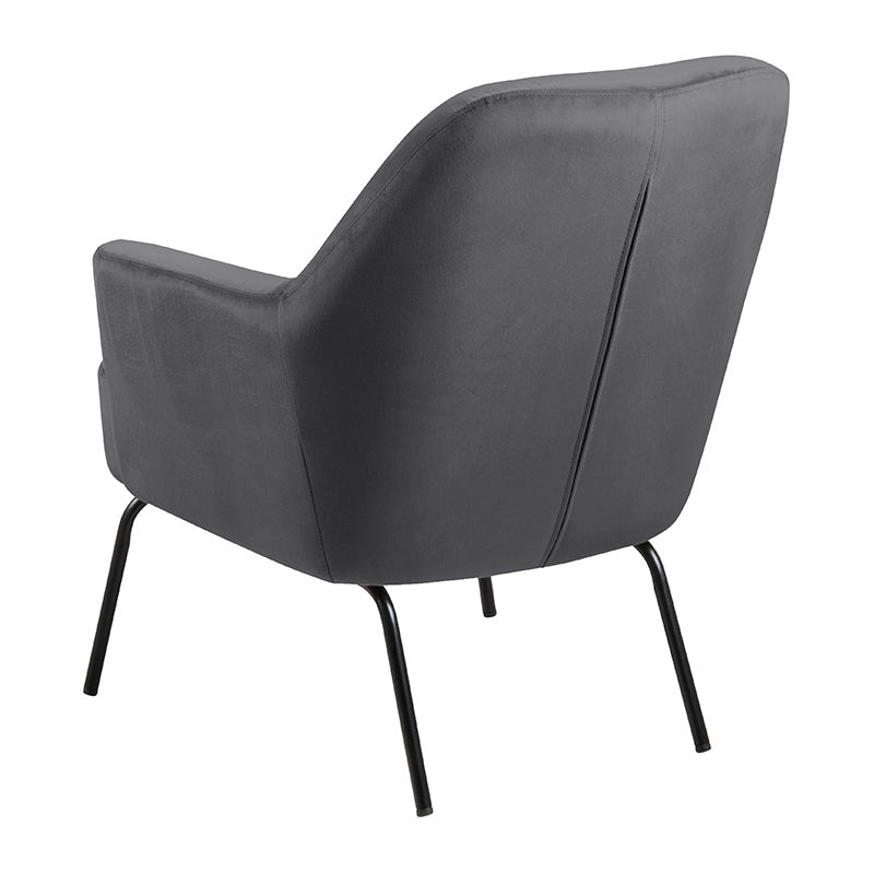 MONROE Modern Lounge Chair - Dark Grey Upholstered Accent Chair for Living Room, Bedroom, or Office - Comfortable Reading & Relaxation Chair with Sturdy Frame